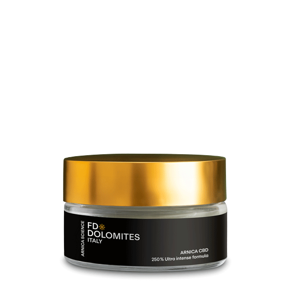 Arnica CBD crema Arnica Montana 5% estratto secco per muscoli articolazioni FD Dolomites