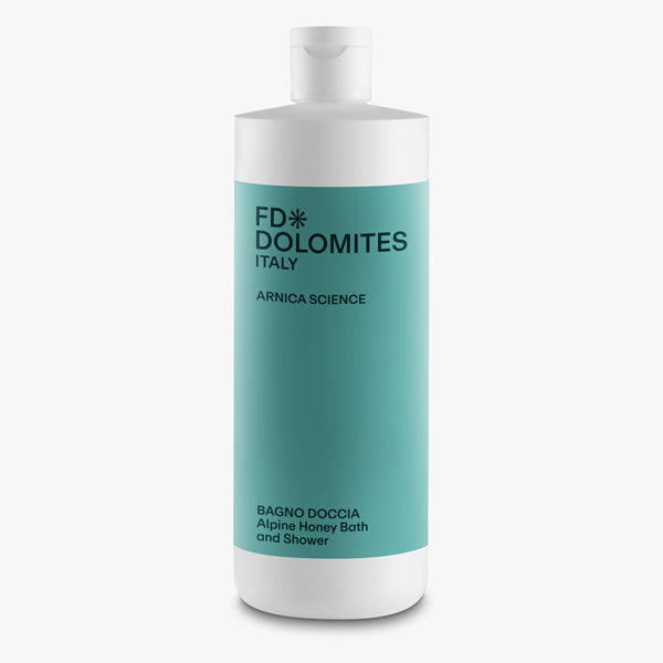 Bagno Doccia Arnica Montana Miele Dobbiaco Stella Alpina detergente delicato FD Dolomites