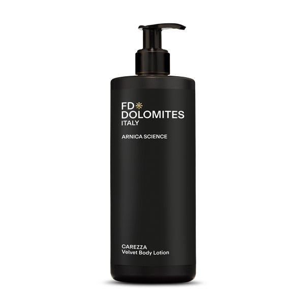 Carezza 500ml crema corpo rigenerante texture setosa profumo avvolgente Dolomiti FD Dolomites