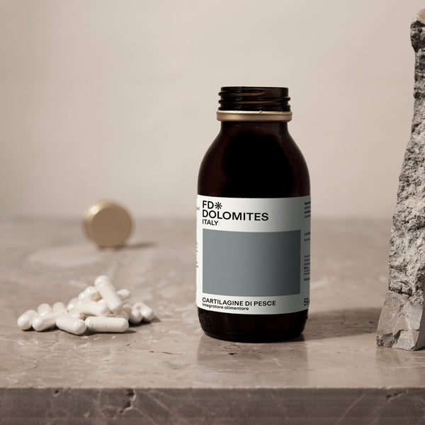 Cartilagine di Pesce 100 capsule pura polverizzata articolazioni sport FD Dolomites