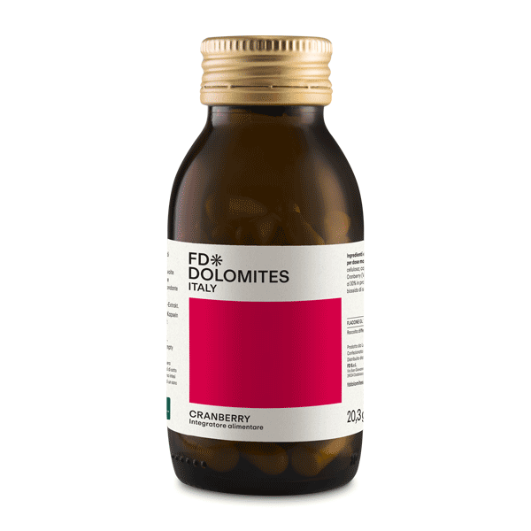 Cranberry Mirtillo Rosso Americano proantocianidine benessere vie urinarie FD Dolomites