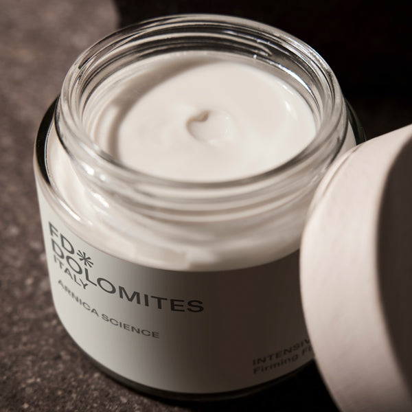 Intensive Body 200ml vaso vetro tappo legno eco-friendly corpo elasticizzante FD Dolomites