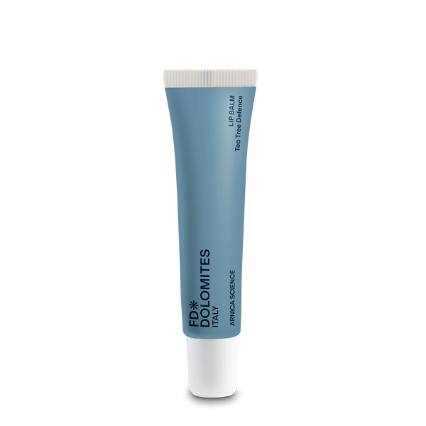 Lip Balm Tea Tree Arnica Montana Pantenolo Vitamina E labbra secche FD Dolomites