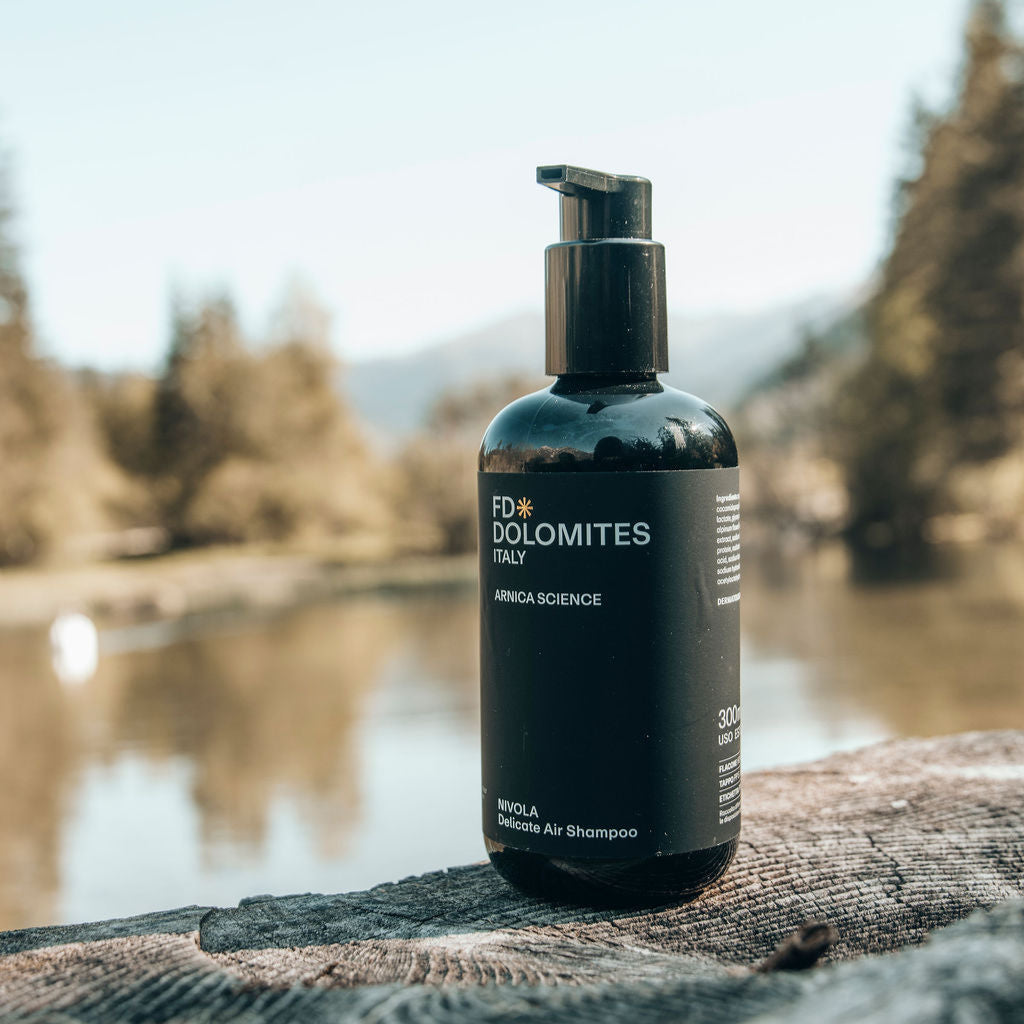 Nivola Shampoo Arnica Montana Stella Alpina capelli morbidi leggeri rigenerante FD Dolomites