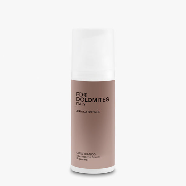 Oro Bianco 50ml Acido Ialuronico effetto ottico rughe meno visibili senza profumo FD Dolomites