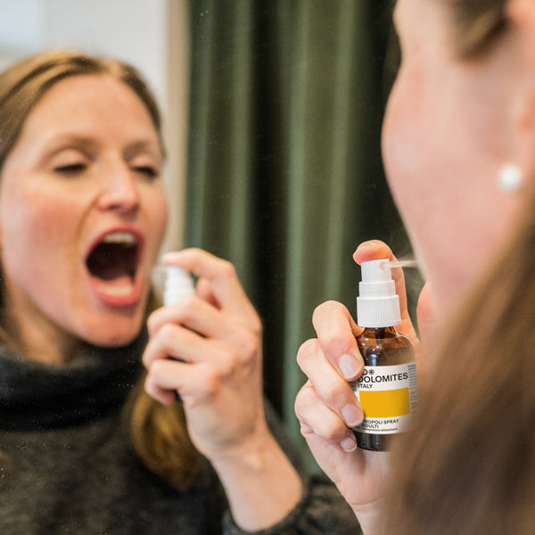 Propoli Spray Propoli Calendula Erisimo per la gola FD Dolomites