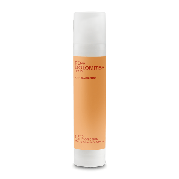 SPF 20 Sun Protection 100ml protezione intermedia senza profumo resistente acqua FD Dolomites
