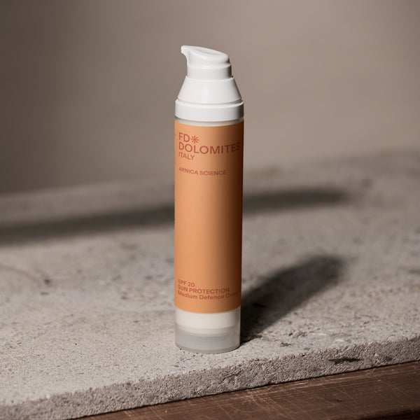 SPF 20 Sun Protection Jojoba acetyl tyrosine carnosine barriera cutanea antiossidante FD Dolomites