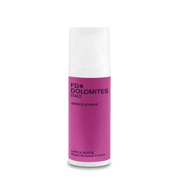 Unica Notte Arnica Montana Malva GABA crema notte rughe espressione viso FD Dolomites