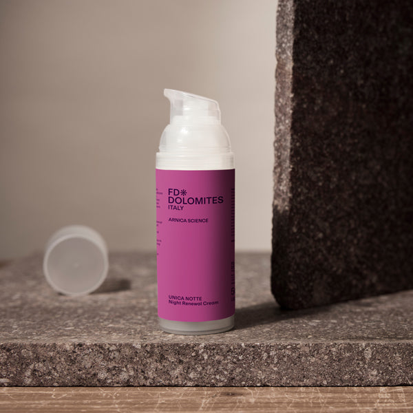 Unica Notte crema antirughe notte pelle secca uomo donna dermatologicamente testata FD Dolomites