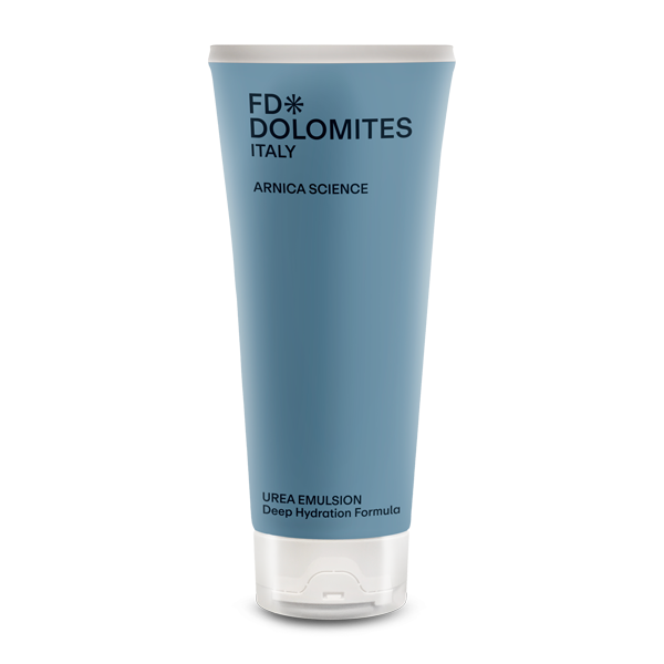 Urea Emulsion con Urea Arnica Montana pelle secca gambe gomiti idratante FD Dolomites